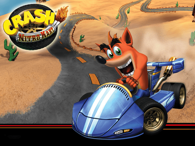 Crash Nitro Kart title screen for Xbox